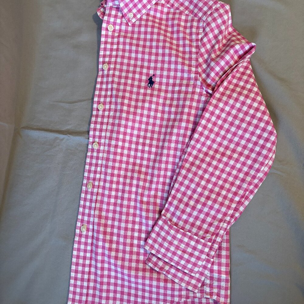 Polo Ralph Lauren Pink/White Gingham Check Boys M